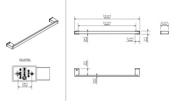 TOALLERO BARRA 50cm S-CUBE SONIA